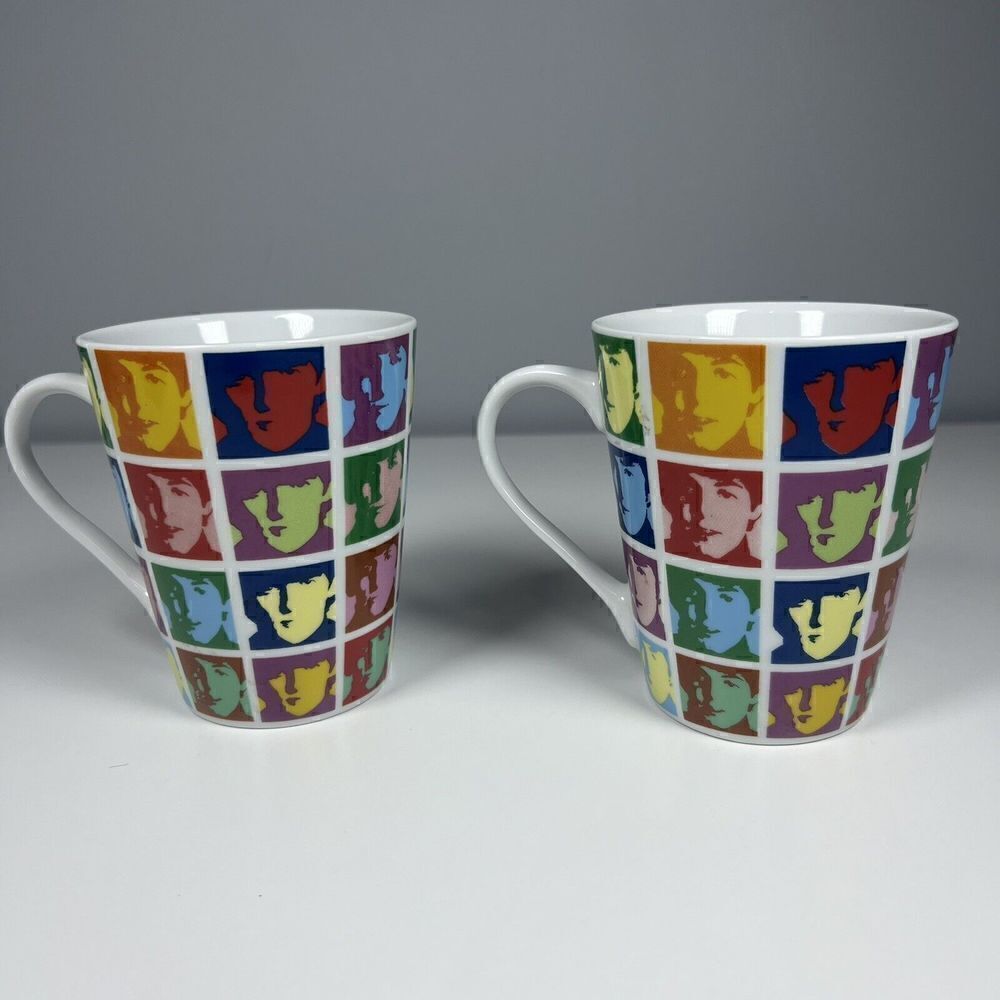 The Beatles Coffee 2 Mug Set John Lennon Paul McCartney Apple Corps Ltd